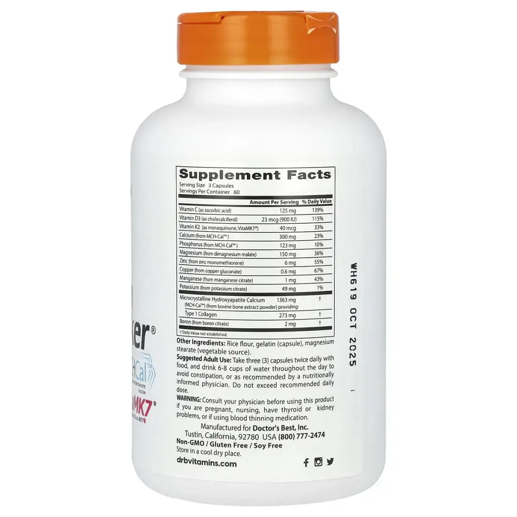 Комплекс для костей Doctor's Best Calcium Bone Maker 180 капсул - фото 2
