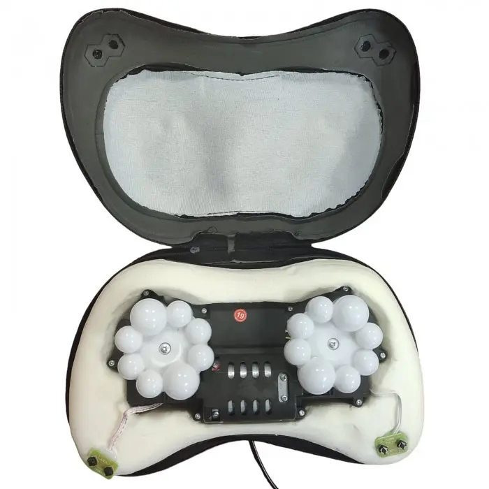 Масажна роликова подушка для дому та машини масажер для спини та шиї Massage pillow CHM-8028 - фото 5