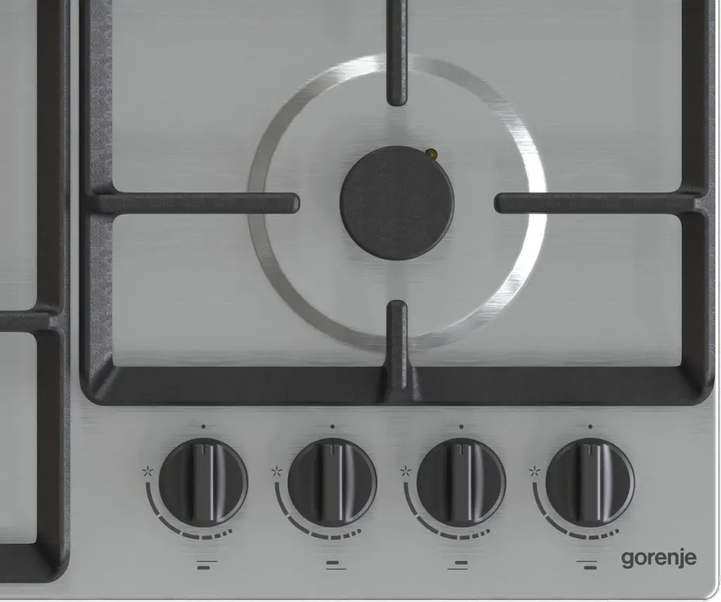 Варильна поверхня газова Gorenje 60 см чугун конфорка Wok нержавіюча сталь - фото 5