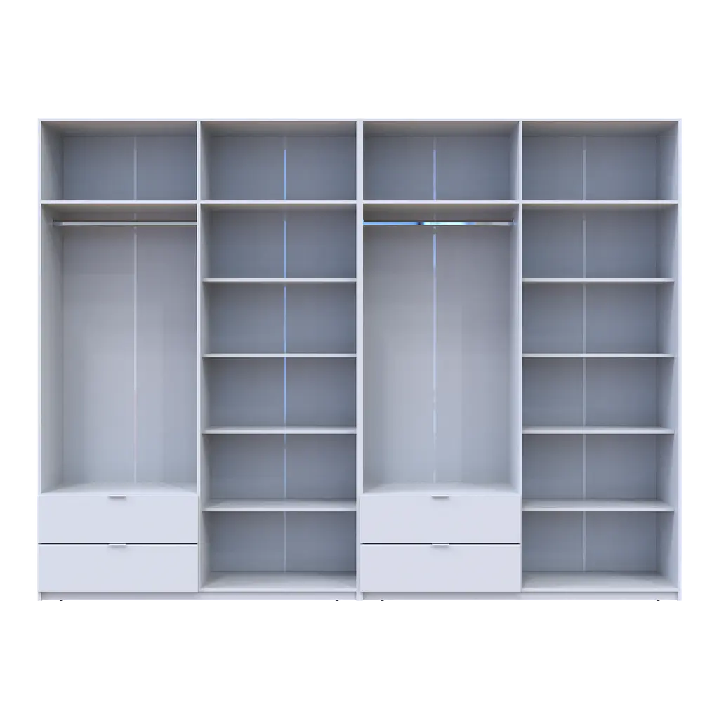 Шафа для одягу Doros Лукас Біла 4+4 ДСП 320х50х240 (42005126) - фото 5