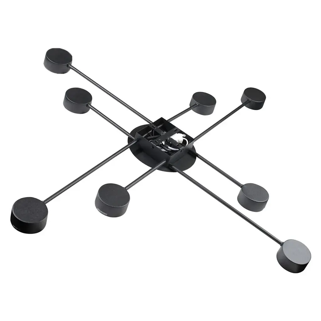 Світильник стельовий люстра ETRON Radiant GX53 8x15Вт чорний 1-EDR-8452 - фото 2