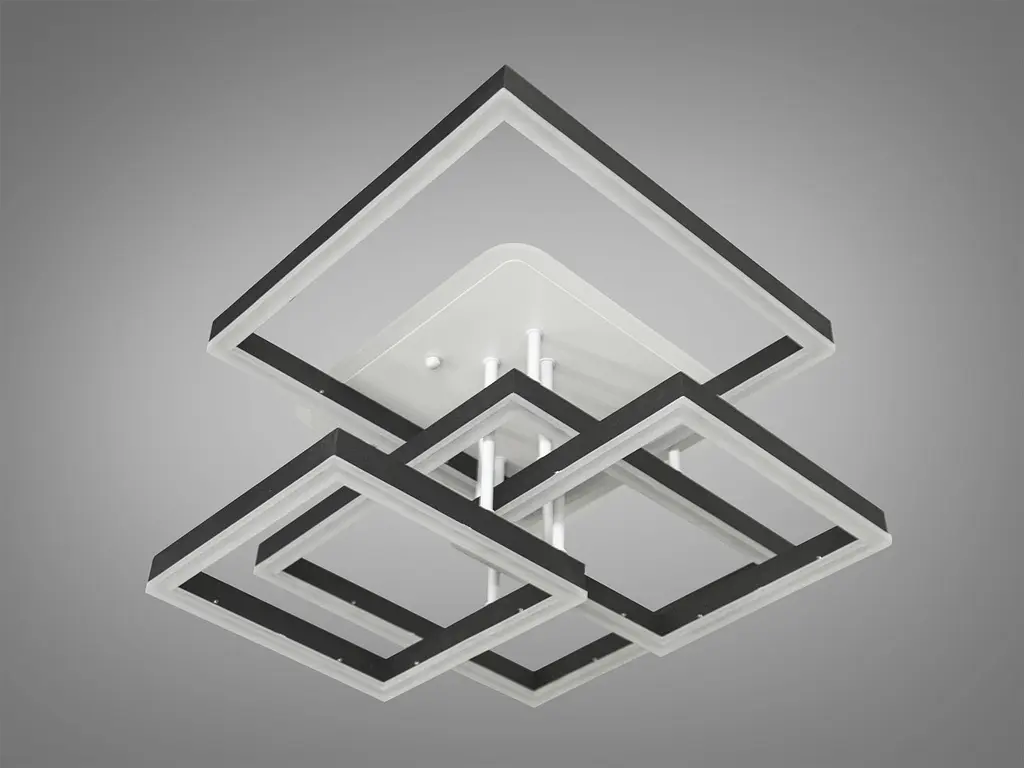 Люстра стельова LED Diasha 7001BK, смарт, 145W, 3200K-6500K, чорний метал, сучасний стиль - фото 4