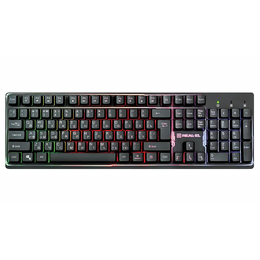 Клавіатура REAL-EL 7011 Comfort Backlit Black (EL123100043) - фото 2