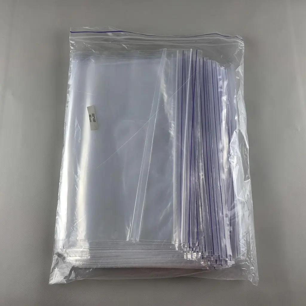 Пакети Zip-Lock прозорі 35x45 см, 100 шт, 50 мкм, поліетиленові пакети із застібкою - фото 3