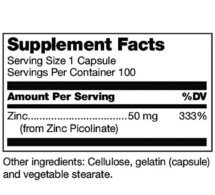 Цинк піколінат Douglas Laboratories Zinc Picolinate 50 мг 100 капс - фото 2