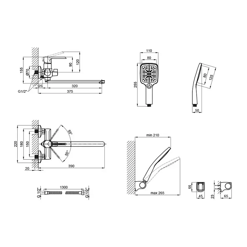 Змішувач для ванни Qtap Grand CRM 005 - фото 4