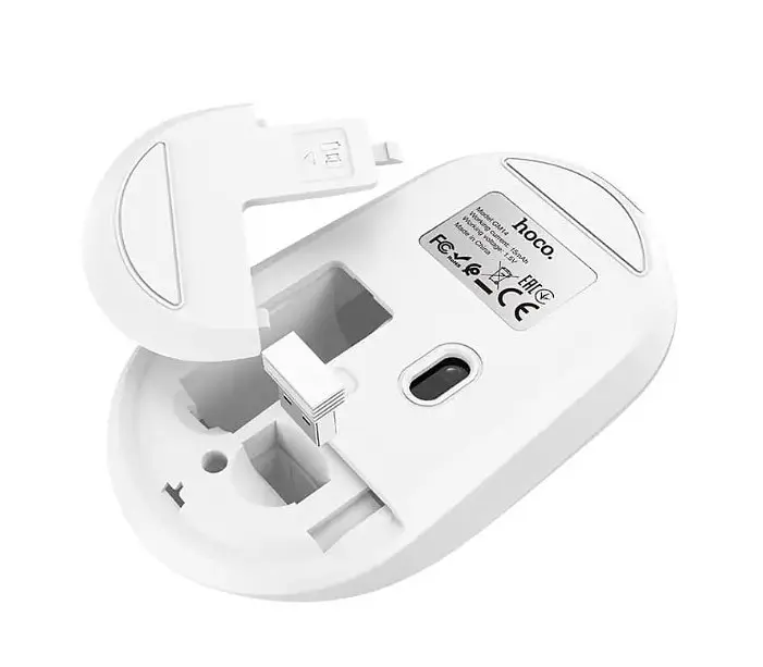 Мишка безпровідна Hoco GM14 2.4G для пк та ноутбуків біла - фото 2
