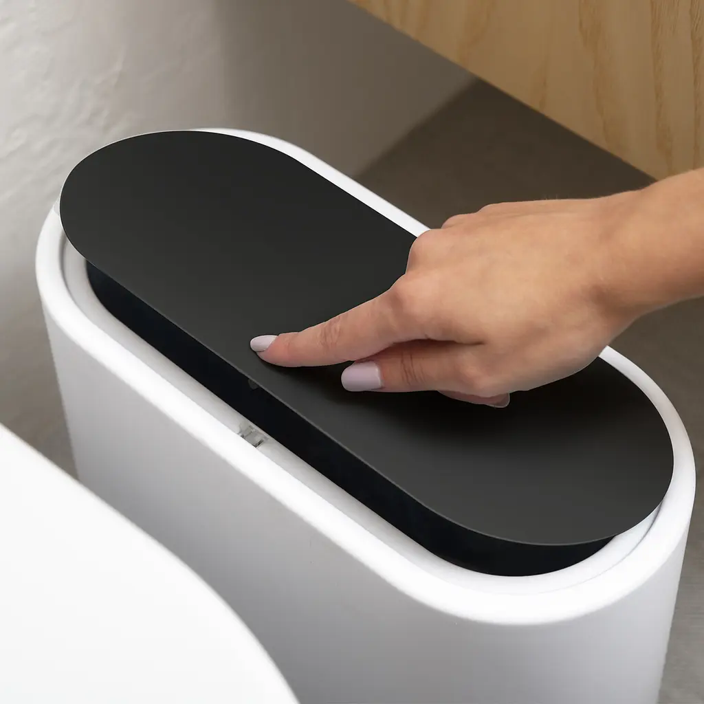 Відро для сміття МВМ My Home BP-14 біле з чорним 10 л (BP-14 WHITE/BLACK) - фото 9