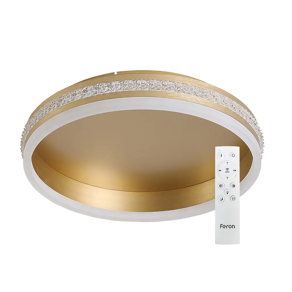 Светодиодная накладная люстра Feron AL6600 SHINE 70Вт золото - фото 3