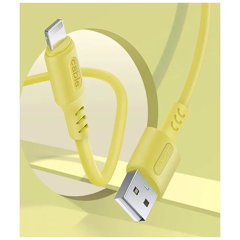 Дата кабель USB 2.0 AM to USB-C 1.0m soft silicone yellow ColorWay (CW-CBUC043-Y) - фото 5