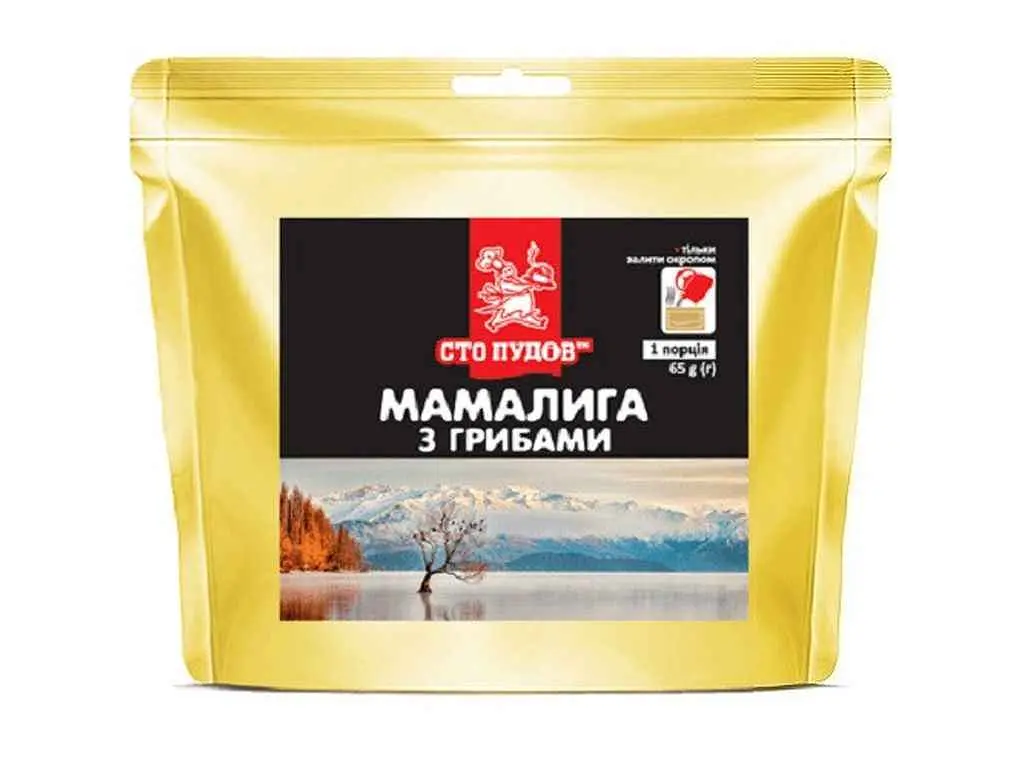 Мамалига СТО ПУДІВ 65г з грибами