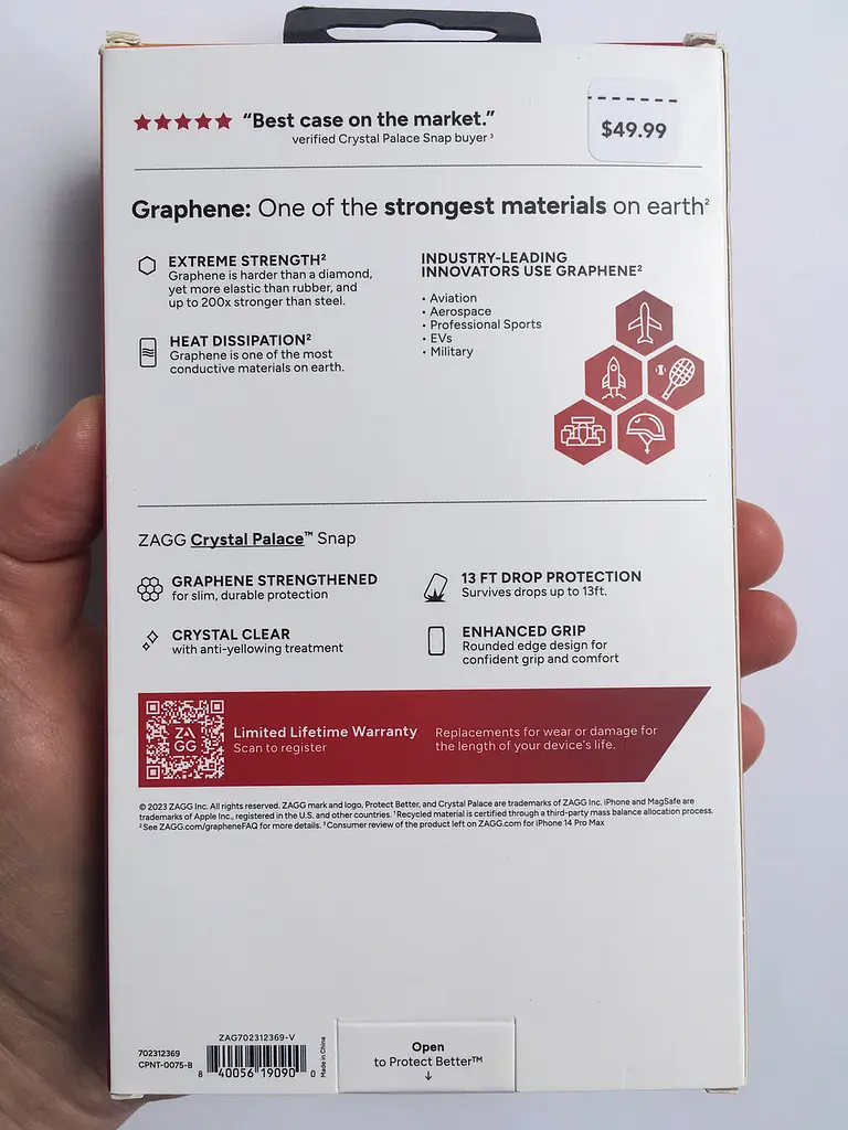 Оригінальний протиударний чохол Gear4 Crystal Palace MagSafe для iPhone 15 Pro Max Прозорий - фото 3