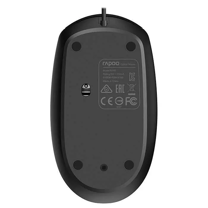 Мышь Rapoo N100 USB Black (N100 Black) - фото 5
