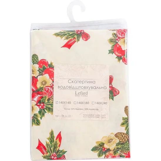 Скатерть водоотталкивающая Lefard Home Textile Pinas beig 140х180 см (715-362) - фото 2