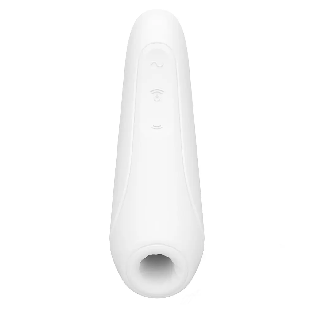 Стимулятор Satisfyer Curvy 1+ Вакуумно-волновой с возможностью управления через приложение, 13.5х4.3 см белый - фото 4