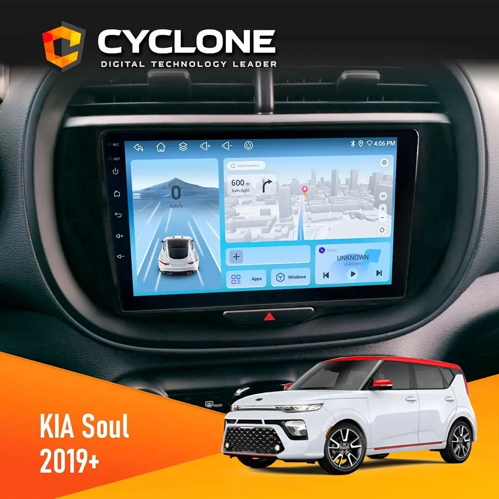 Штатна магнітола KIA Soul 2019+ Cyclone C9-012 4x64, DSP, 4G Cyclone (НФ-00007917)