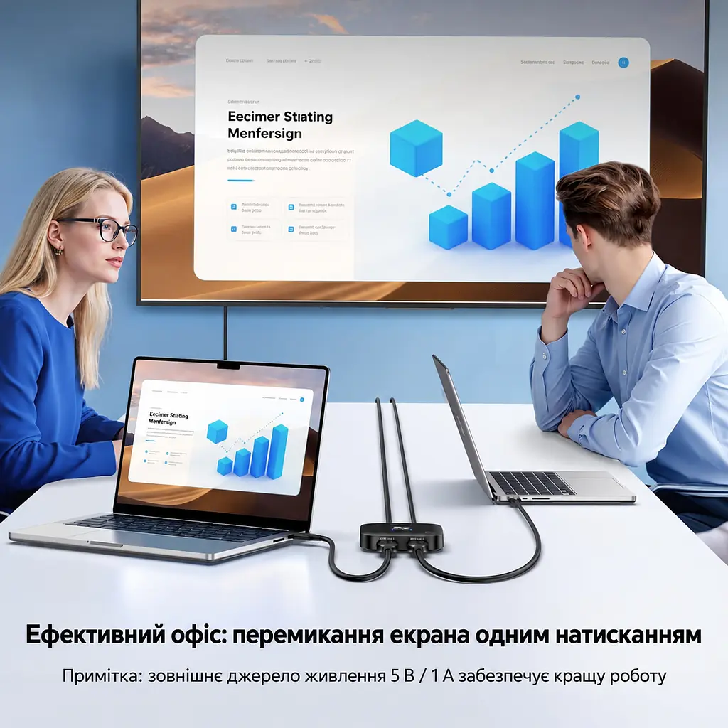 Перемикач HDMI 2.1 UGREEN AW700 комутатор 2 входи 1 вихід 8K 60 Гц 4K 240 Гц 4K 120 Гц 2K 240 Гц 1080p 360 Гц 1080p 240 Гц чорний (65877) - фото 10