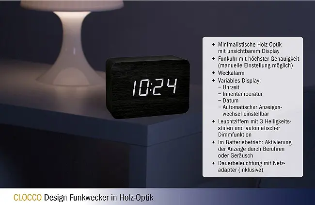 Годинник настільний TFA CLOCCO 60254901 - фото 8