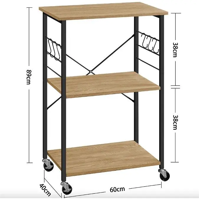 Стеллаж Leobert Dash на колесах в стиле Loft натуральный - фото 6