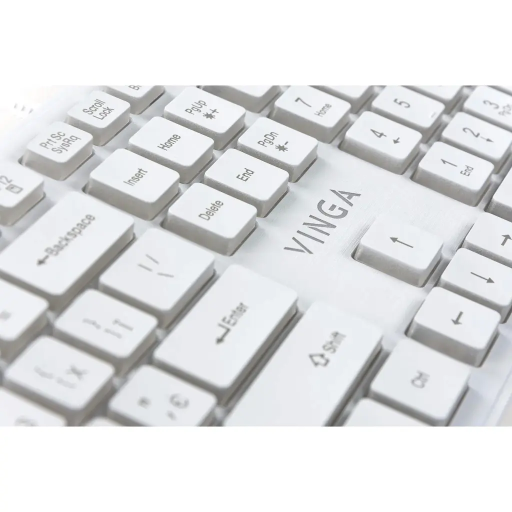 Клавиатура Vinga KB410 White [128775] - фото 6