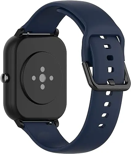 Ремінець силіконовий BeWatch для Xiaomi Amazfit BIP/GTS/GTR L 20 мм Темно-синій (1012389B) - фото 2