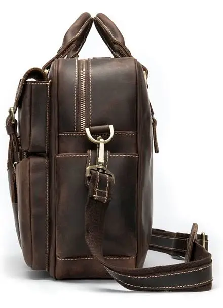 Сумка кожаная мужская Vintage 43х31х13 см sum0012318 - фото 3