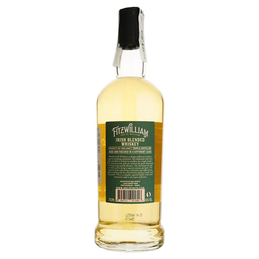 Виски Fitzwilliam Irish Blended Whiskey 40% 0.7 л - фото 2