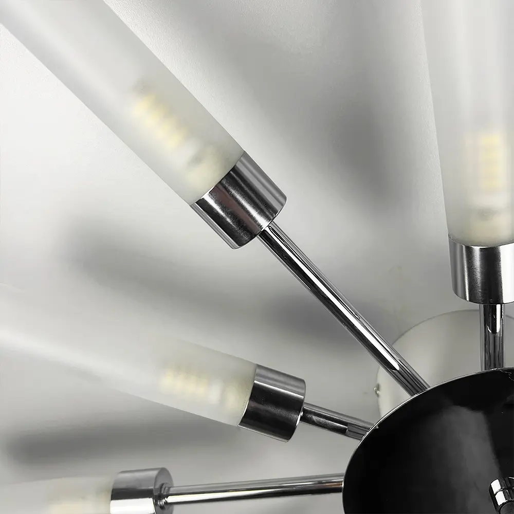 Потолочная люстра в форме солнечных лучей на 12 плафонов G9 Ø 69х8 см Line F | Ст. 1276/12 CH - фото 3