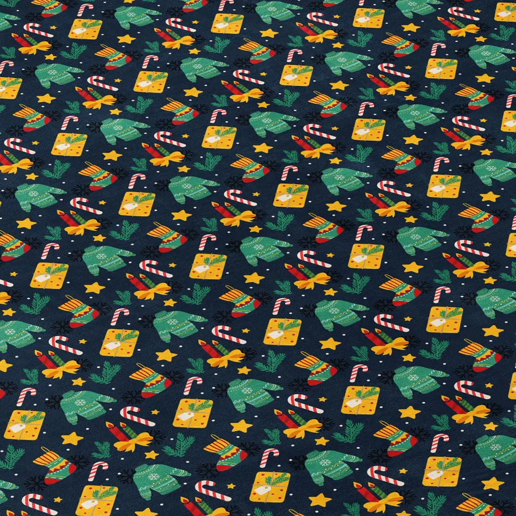 Плед LeLit Новорічний 180x200 см велсофт синій (le2000000324227) - фото 7