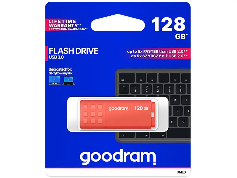 USB флеш накопичувач GOODRAM 128 GB UME3 Orange USB 3.0 (UME3-1280O0R11) - фото 3