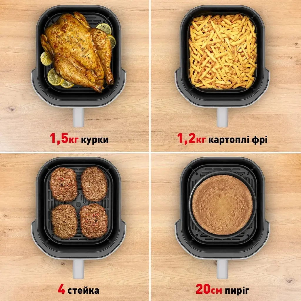Мультипіч Tefal Easy Fry Infrared 1500Вт 7л 8 програм з віконцем пластик світло-сірий - фото 8