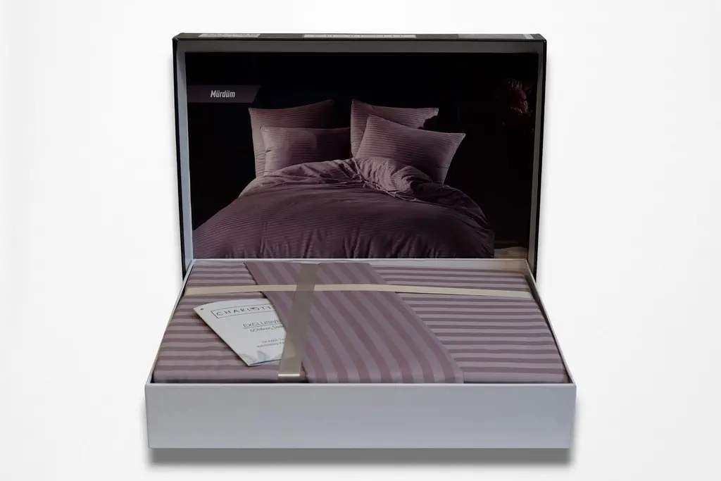 Постільна білизна Charlotte Murdum Сатин-Stripe / простирадло на резинці 180x200см Cotton Shine pbe0052110 - фото 4