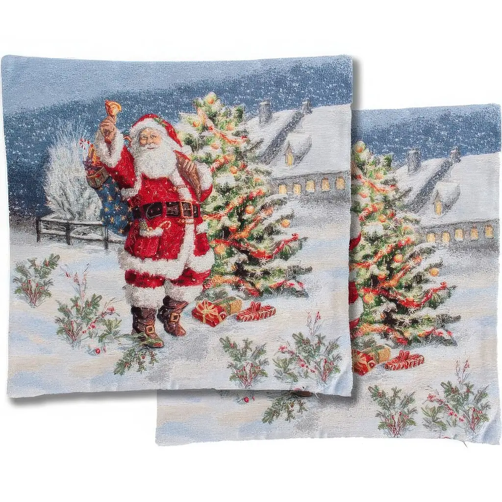 Наволочка гобеленовая Lefard Home Textile Noel b rojo с люрексом 45x45 см (716-203) - фото 2