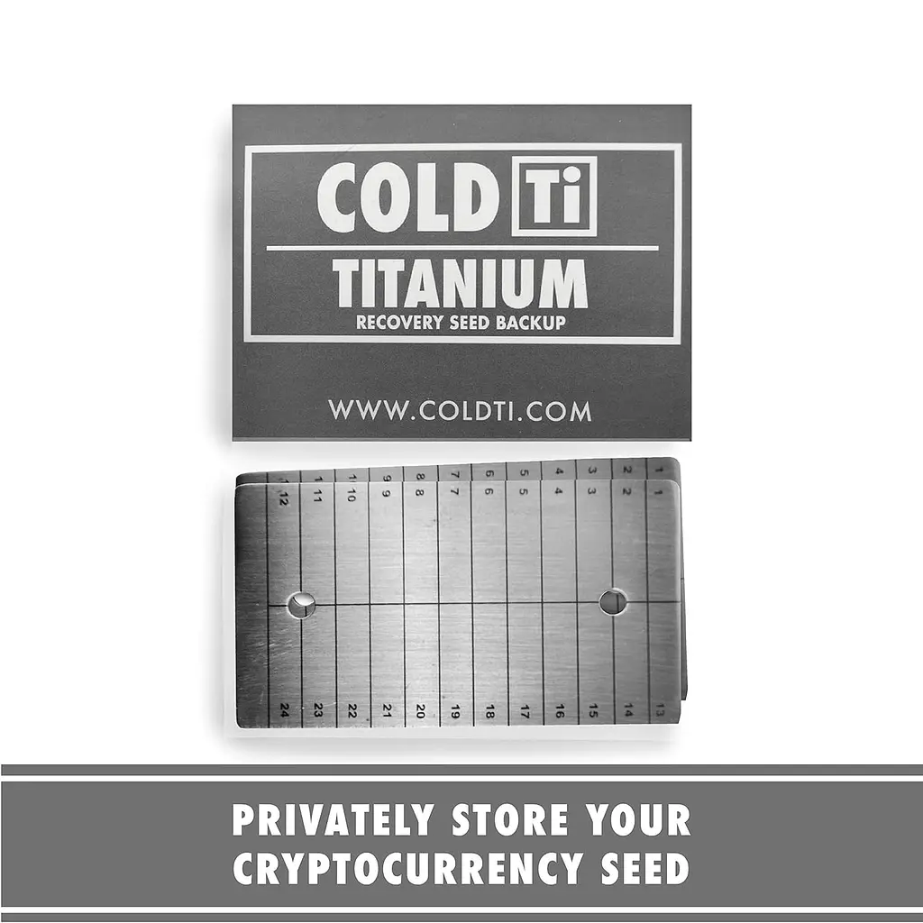 Титанові пластини ColdTi Titanium Double Plate для зберігання сід-фрази, 2 шт з двома пломбами - фото 6