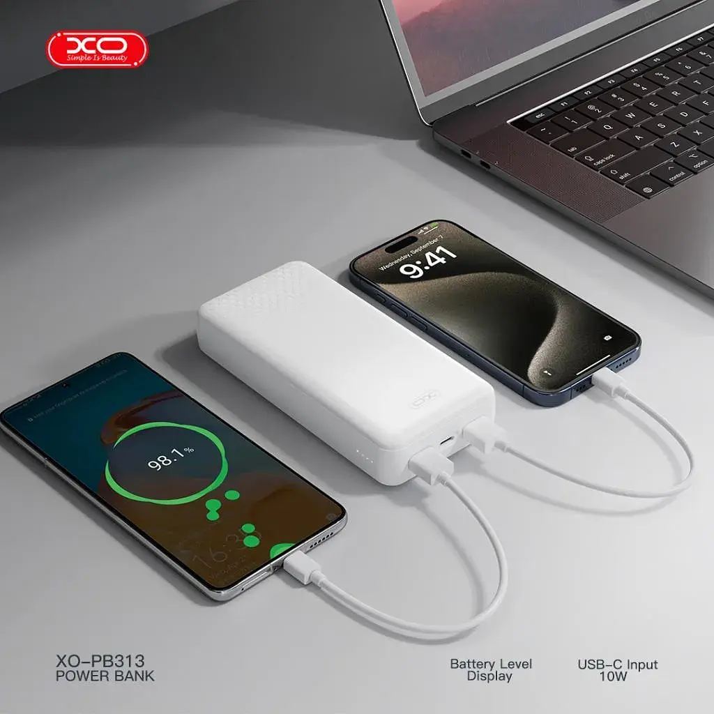 Батарея універсальна XO 20000mAh, 10.5W, white (XO-PB313-WH) - фото 5