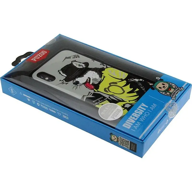 Чохол-накладка PUZOO TPU Case with UV Printing Hip Hop iPhone X RAP Alaskan Grey - фото 4
