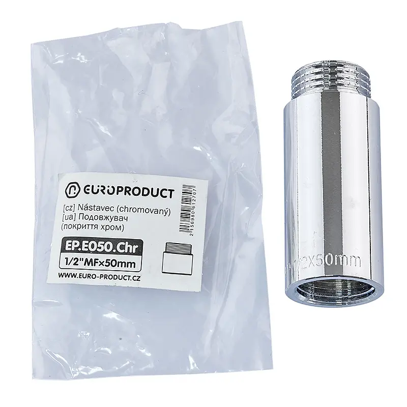 Подовжувач Europroduct Ep.E050.Chr - 1/2"MF-50мм хром EP6127 - фото 4