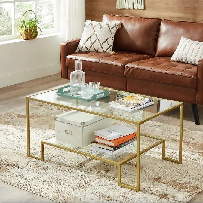 Журнальний столик Leobert Madison у стилі Loft золотистий - фото 6