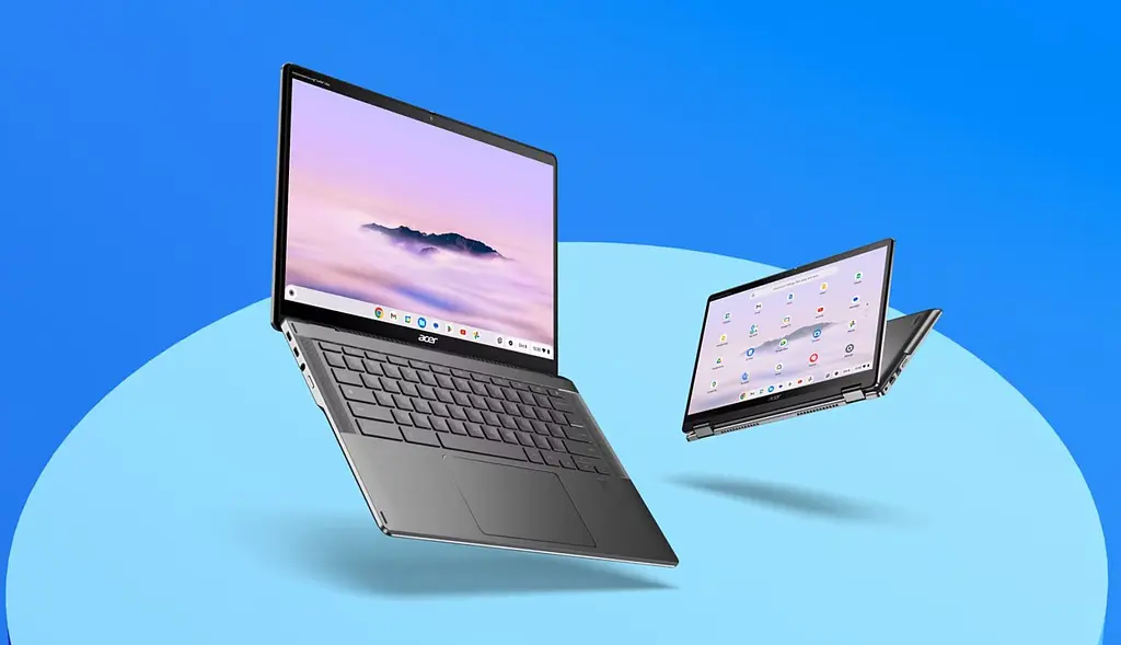 Ноутбук Acer Chromebook Plus Spin 514 CP514-4HN 14' WUXGA IPS Touch, Intel 3-100U, 8GB, F256GB, UMA, ChromeOS, сірий (NX.KYQEU.001) - фото 2