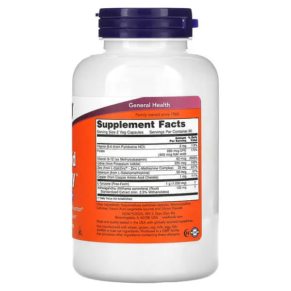 Підтримка щитовидної залози Thyroid Energy 180 veg caps NOW vit0005133 - фото 2