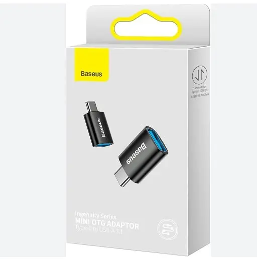 Адаптер Baseus Mini OTG Type-C/USB-A 3.1 Black (ZJJQ000001) - фото 2