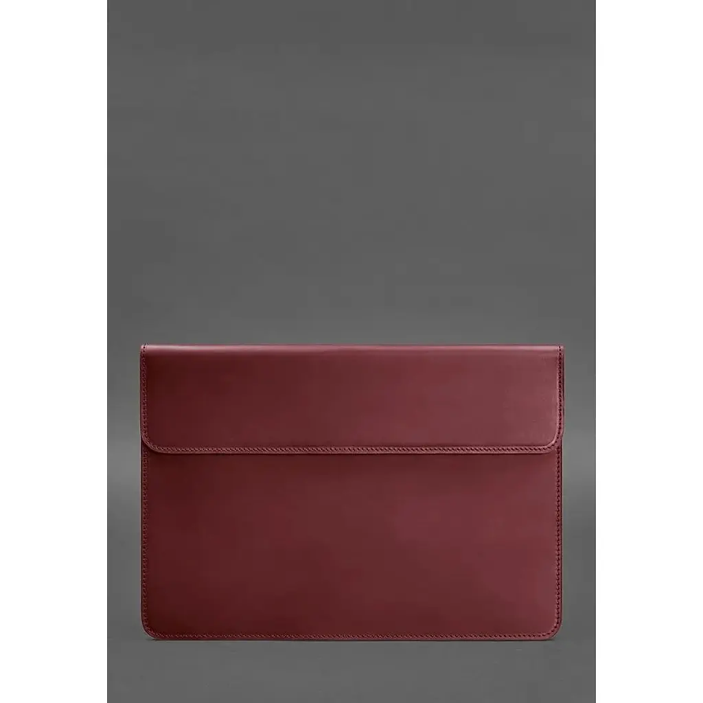 Шкіряний чохол-конверт BlankNote Crazy Horse на магнітах для MacBook 13 Бордовий - фото 5