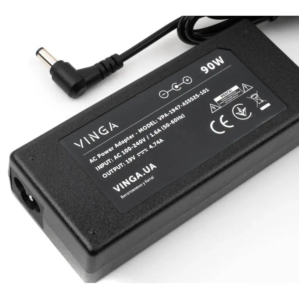 Блок живлення до ноутбуку Vinga ASUS 90W 19V 4.74A 5.5*2.5 (VPA-1947-AS5525-101) - фото 3