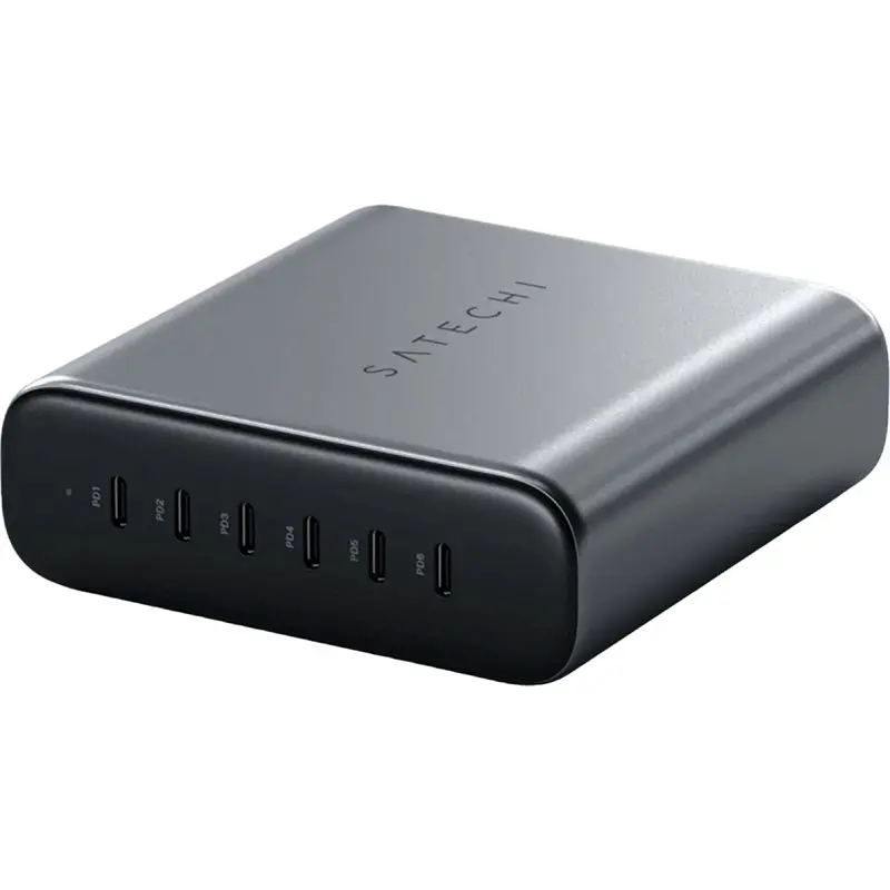 Сетевое зарядное устройство для Satechi 200 Вт USB-C 6-Port PD GaN Space Gray (ST-C200GM-EU) - фото 2