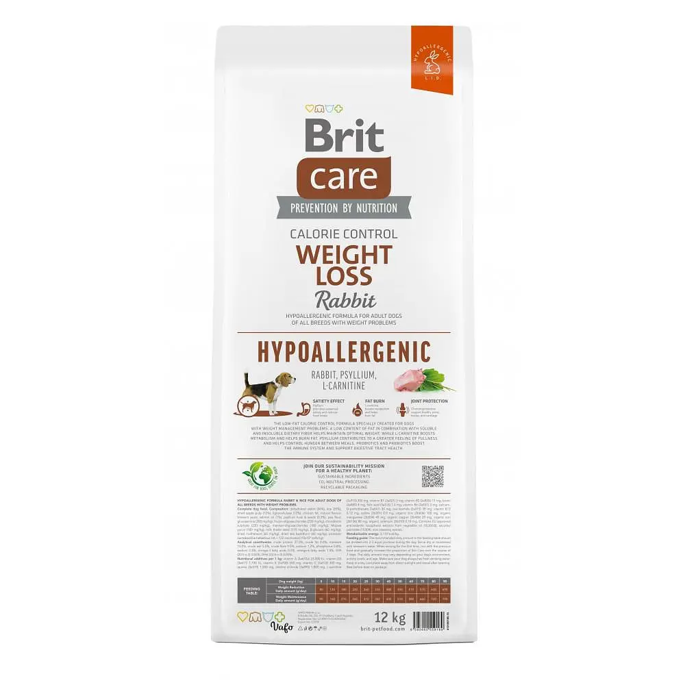 Сухой корм Brit Care Dog Hypoallergenic Weight Loss для собак с избыточным весом, гипоаллергенный с кроликом, 12 к - фото 10