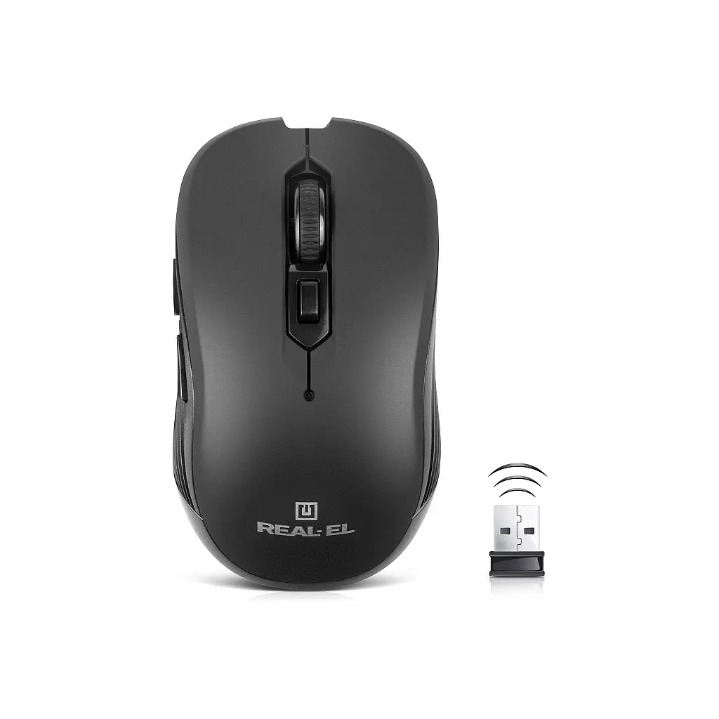 Мишка REAL-EL RM-331W Wireless Black (EL123200044) - фото 5