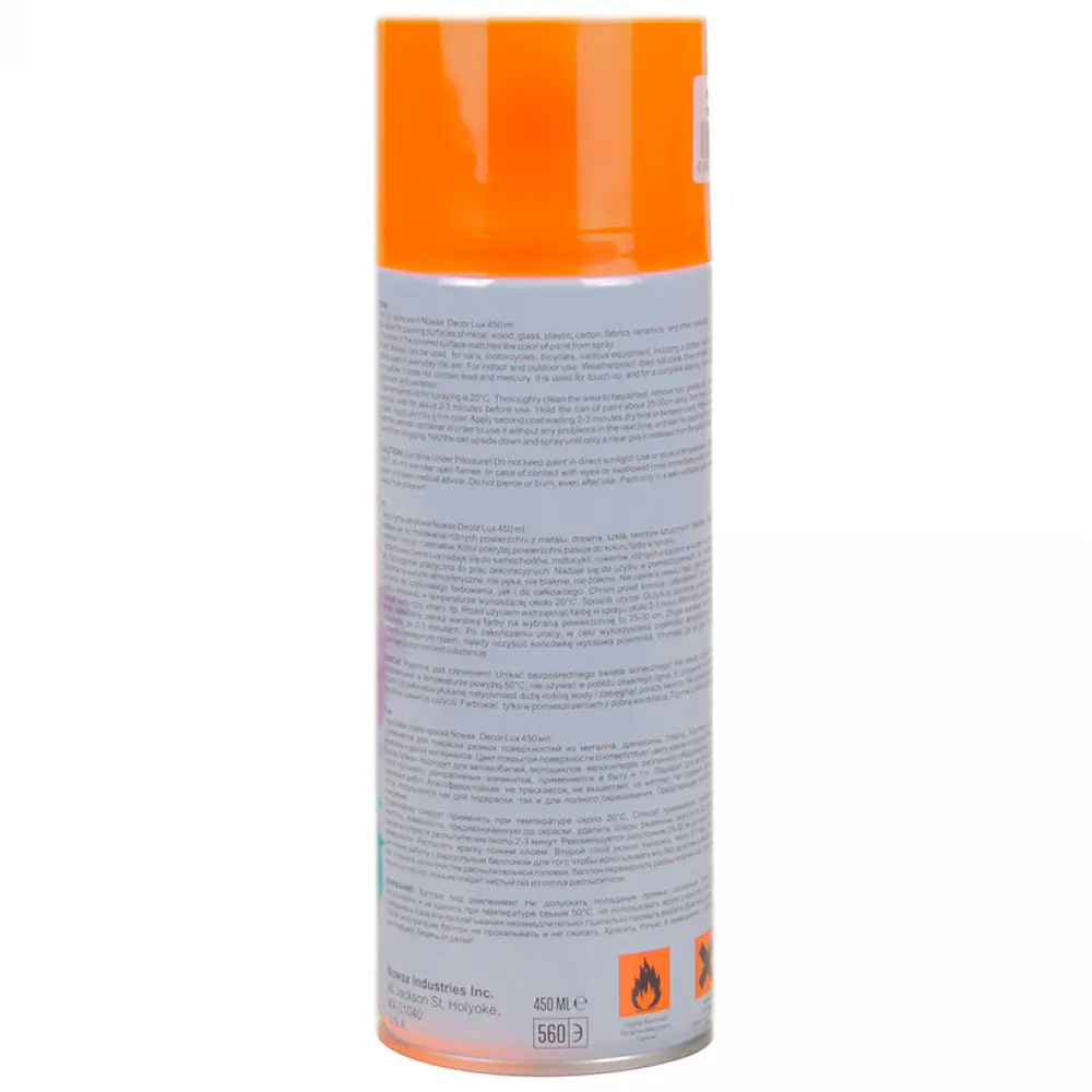 Флуоресцентна фарба Nowax Спрей 450 мл Помаранчева (orange) NX48047 - фото 3