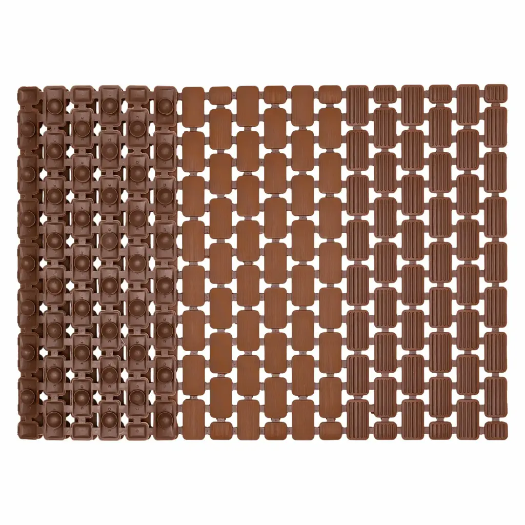 Килимок для душового піддону Yiwu на присосках 73*40 см коричневий HP-42-7BR - фото 2