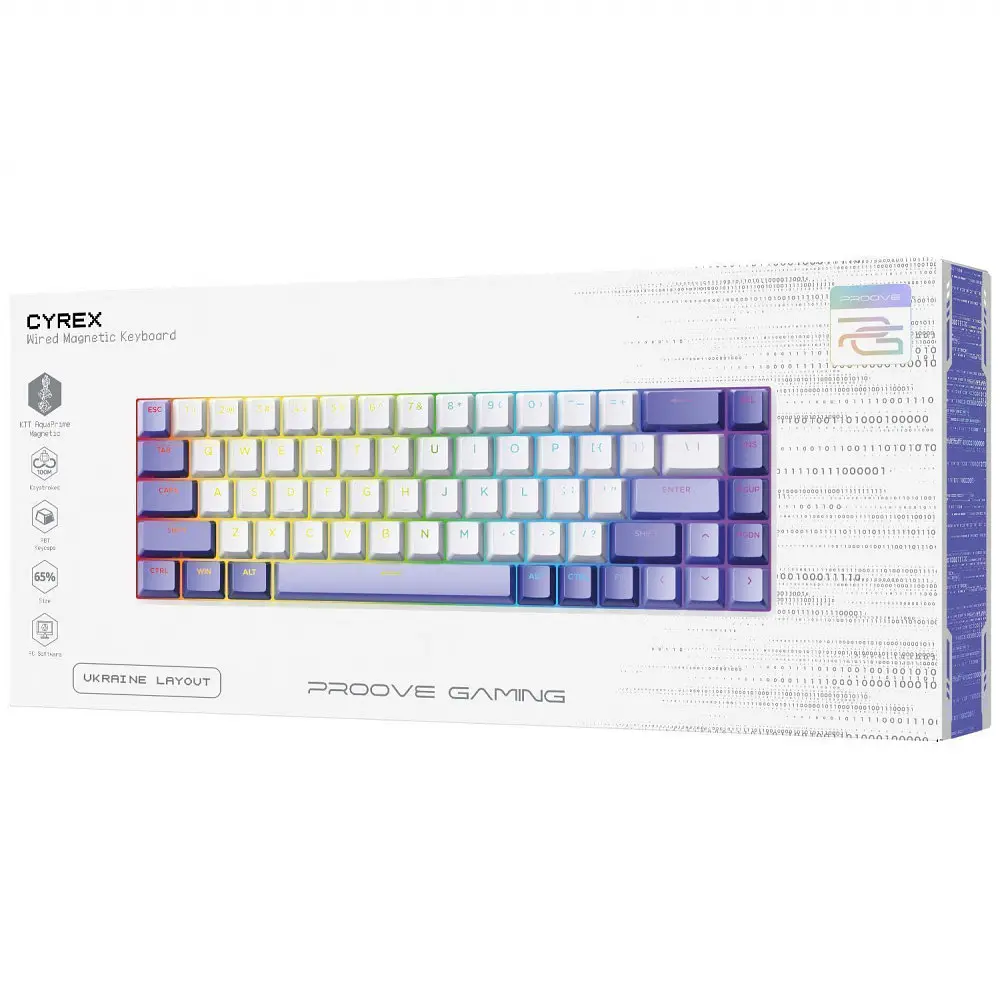 Дротова магнітна клавіатура Proove Gaming Cyrex (Ukraine Layout), в асортименті - фото 2