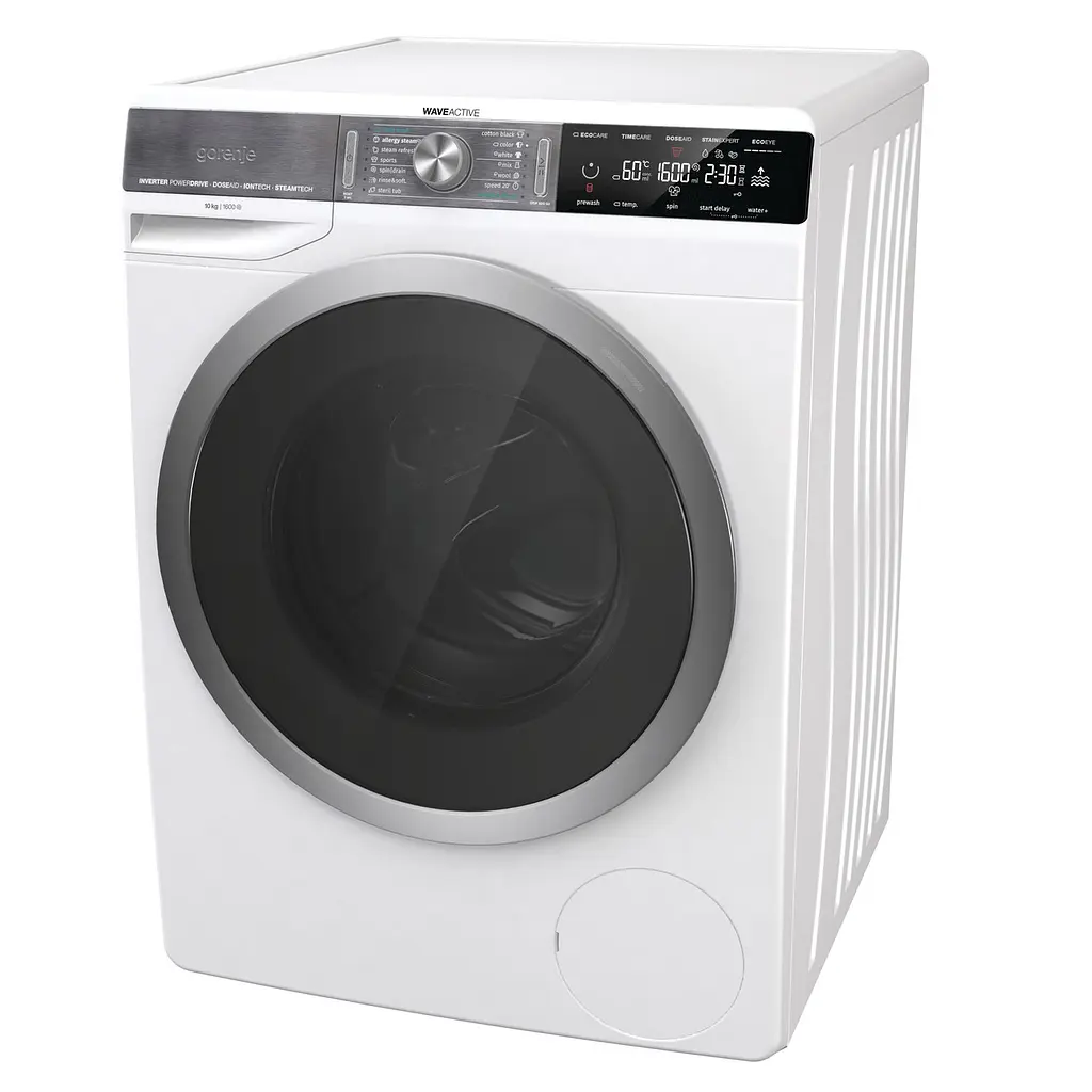 Стиральная машина Gorenje с фронтальной загрузкой, 10кг, 1600, A+++, глубина 61см, дисплей, Белый (WS168LNST) - фото 2